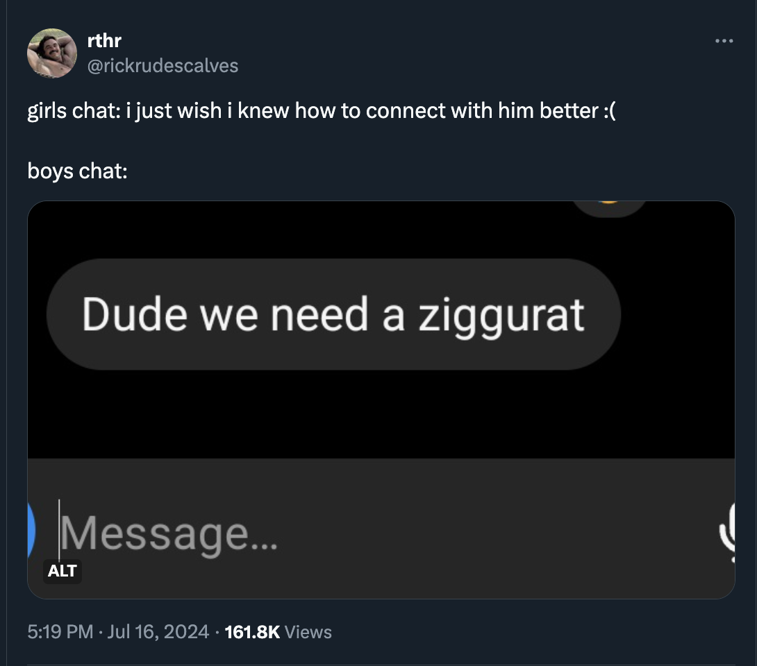 screenshot - rthr girls chat i just wish i knew how to connect with him better boys chat Dude we need a ziggurat Message... Alt Views ... !!